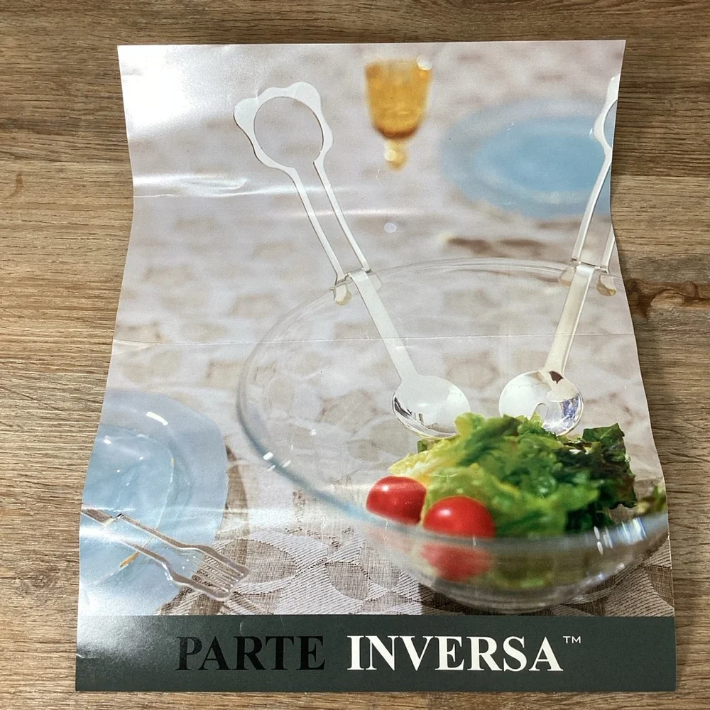 Parte Inversa (Stainless 18/10) by Ameico Two Piece Salad Serving Set